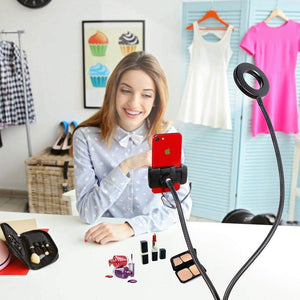 Professional Selfie Ring Light With Mobile Phone Holder - 2 in 1 Combo