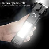 11000LM Multi-Functional Flashlight With Built In Battery & USB Charging