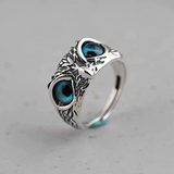 SILVER PLATED OWL RING FOR WEALTH & LUCK (BUY 1 GET 1 FREE)