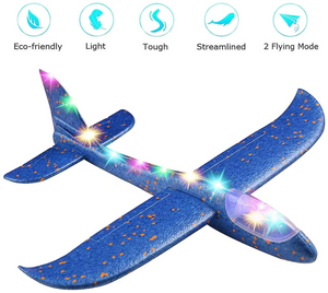 GIANT KIDS AIRPLANE TOY WITH LED FLASHING LIGHT