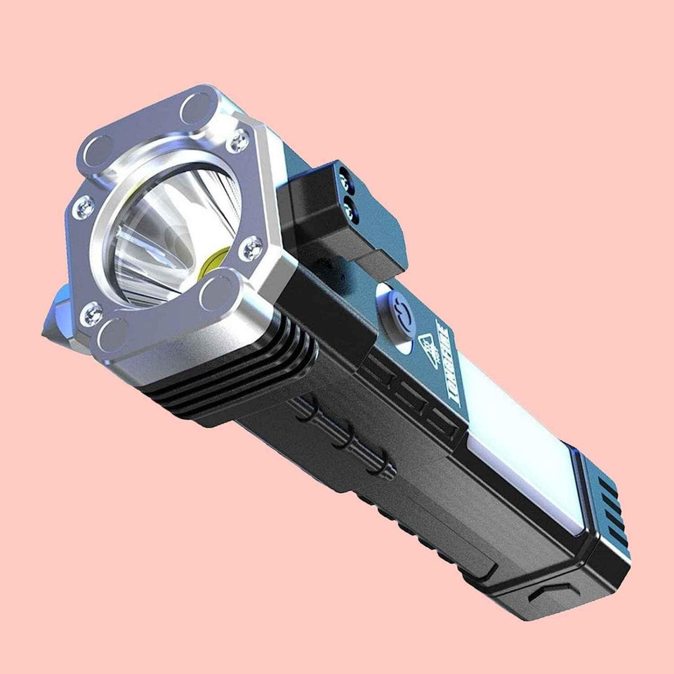 11000LM Multifunctional Flashlight With Built In Battery & USB Charging