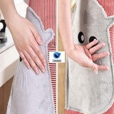 Kitchen Apron for Women with Big Front Pocket Hand-Wiping Waterproof Apron for Kitchen