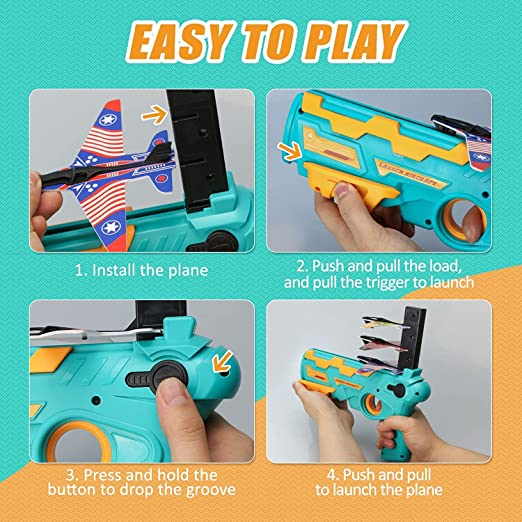 Catapult Airplane Toy With Gliders