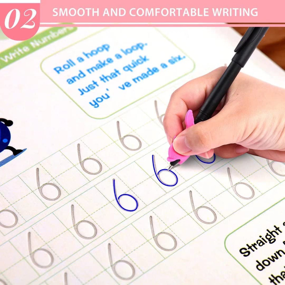 Magical Reusable Writing Workbooks  - Set of 4 With Free Pen