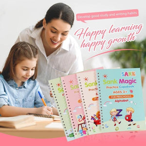 Magical Reusable Writing Workbooks  - Set of 4 With Free Pen