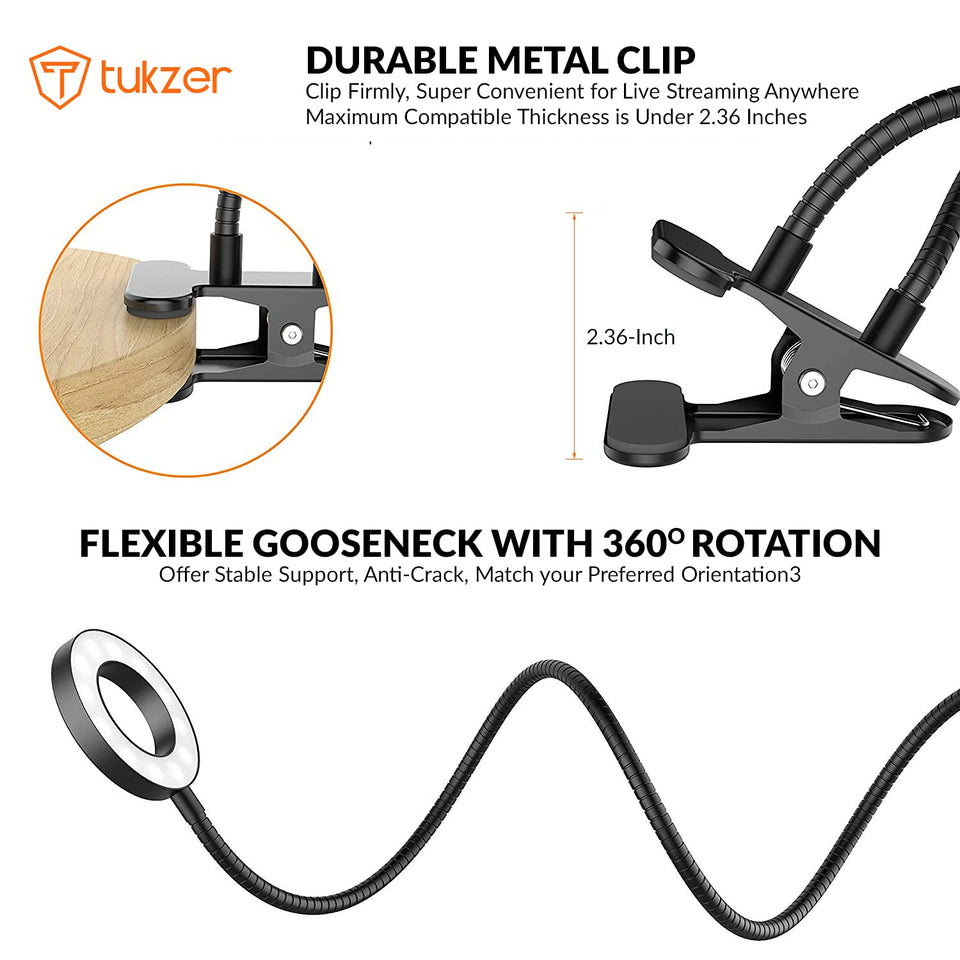 Professional Selfie Ring Light With Mobile Phone Holder - 2 in 1 Combo