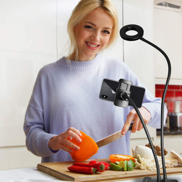 Professional Selfie Ring Light With Mobile Phone Holder - 2 in 1 Combo