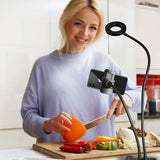 Professional Selfie Ring Light With Mobile Phone Holder - 2 in 1 Combo