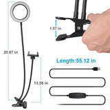 Professional Selfie Ring Light With Mobile Phone Holder - 2 in 1 Combo