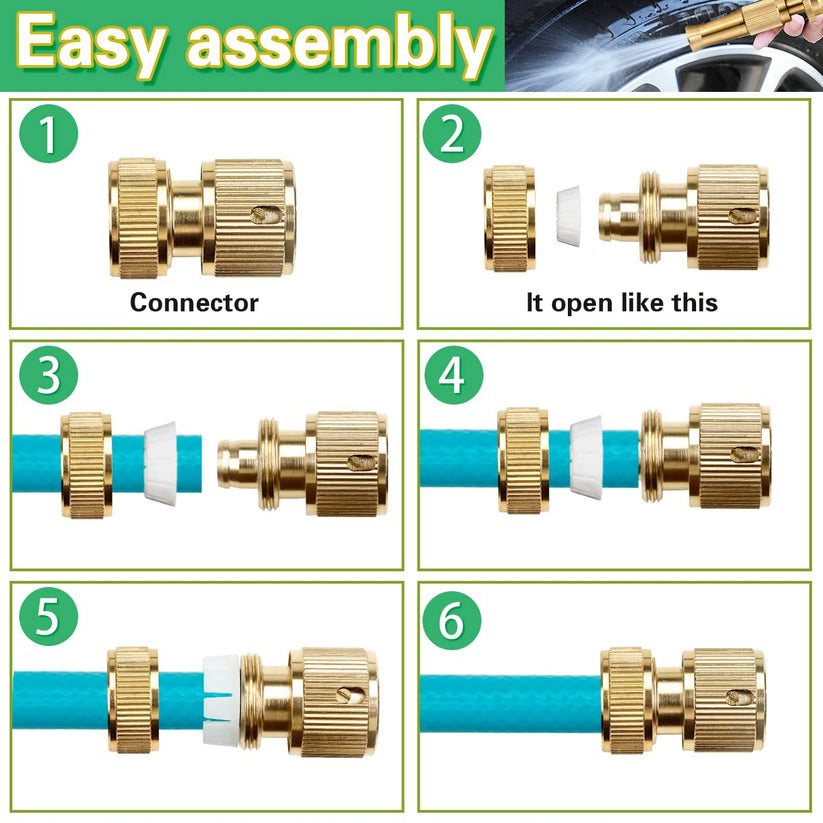 Adjustable High Pressure Water Spray Brass Nozzle